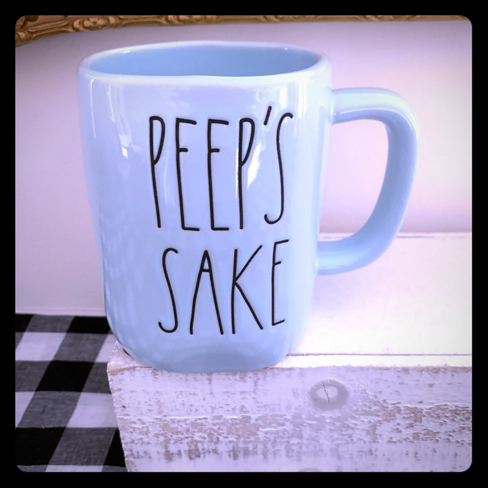 Rae Dunn Blue PEEPS SAKE coffee mug